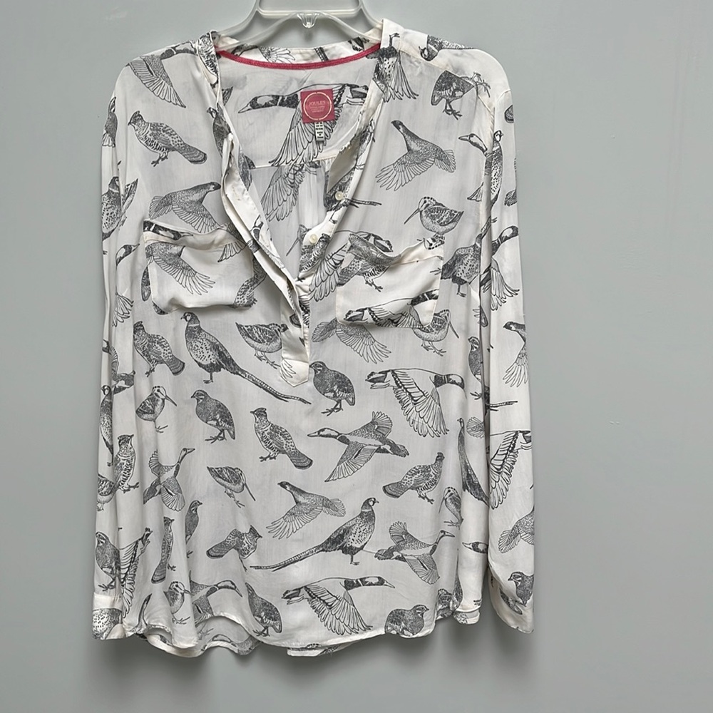 Cute Joules “Bird” blouse. Size 14. Great condition!